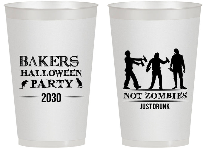 Personalized Halloween 14 oz Frosted Cups - Zombies | 250023