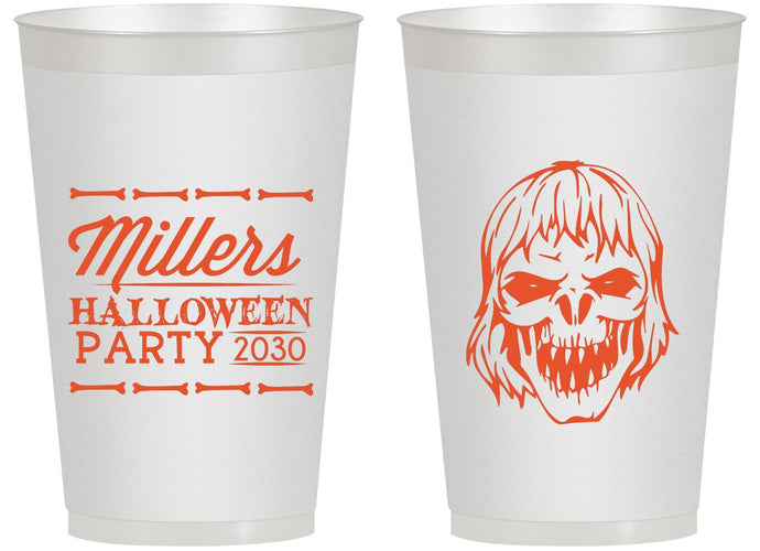 Personalized Halloween 14 oz Frosted Cups - Monster Zombie | 250024