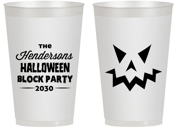 Personalized Halloween 14 oz Frosted Cups - Pumpkin | 250034