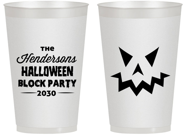 Personalized Halloween 14 oz Frosted Cups - Pumpkin | 250034