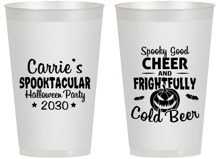 Personalized Halloween 14 oz Frosted Cups - Pumpkin | 250035