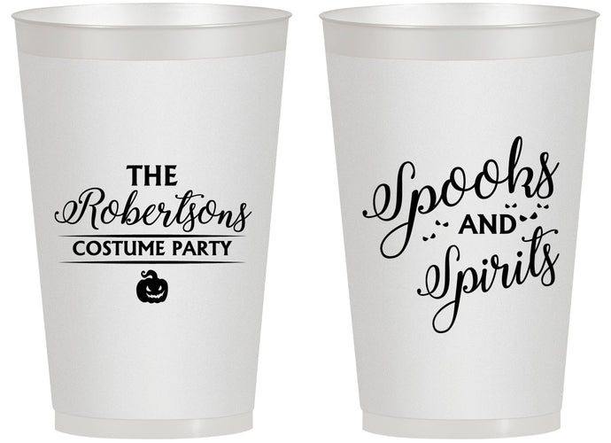 Personalized Halloween 14 oz Frosted Cups - Spooks Spirits | 250037