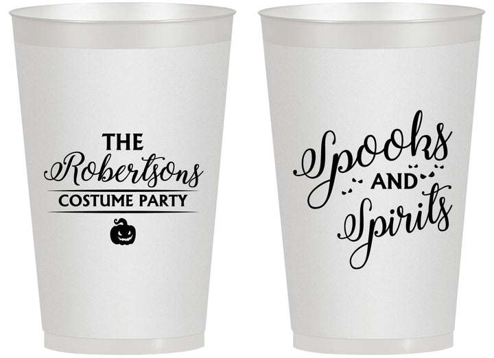 Personalized Halloween 14 oz Frosted Cups - Spooks Spirits | 250037