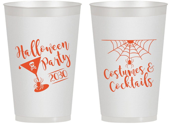 Personalized Halloween 14 oz Frosted Cups - Costumes Cocktails | 250048