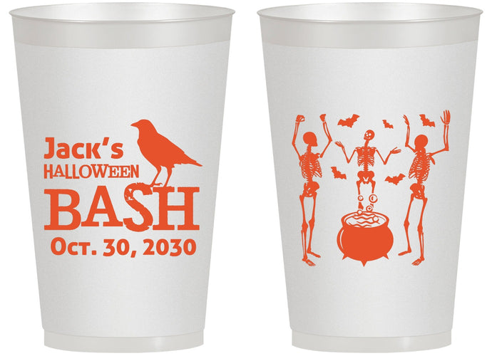 Personalized Halloween 14 oz Frosted Cups - Skeleton | 250052