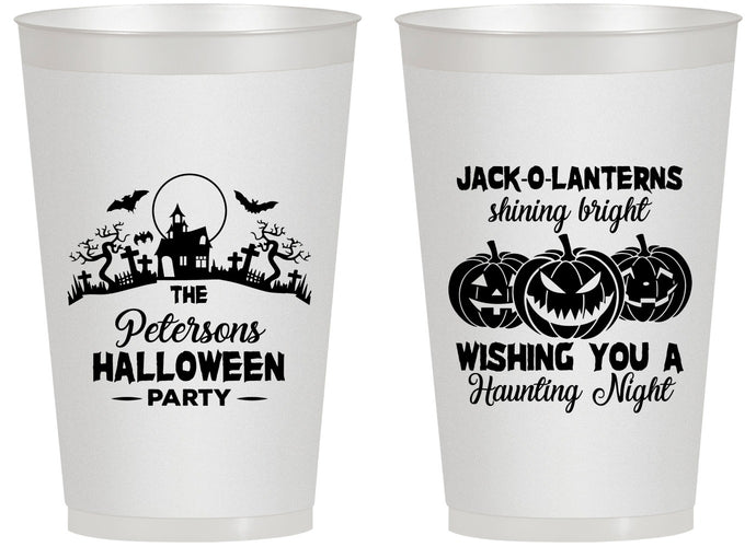Personalized Halloween 14 oz Frosted Cups - Jack O Lantern | 250053