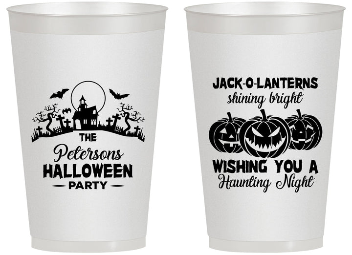Personalized Halloween 14 oz Frosted Cups - Jack O Lantern | 250053
