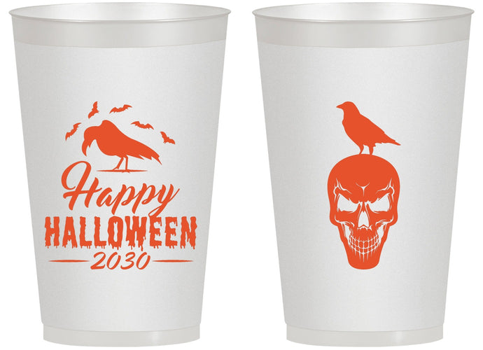 Personalized Halloween 14 oz Frosted Cups - Skeleton | 250056