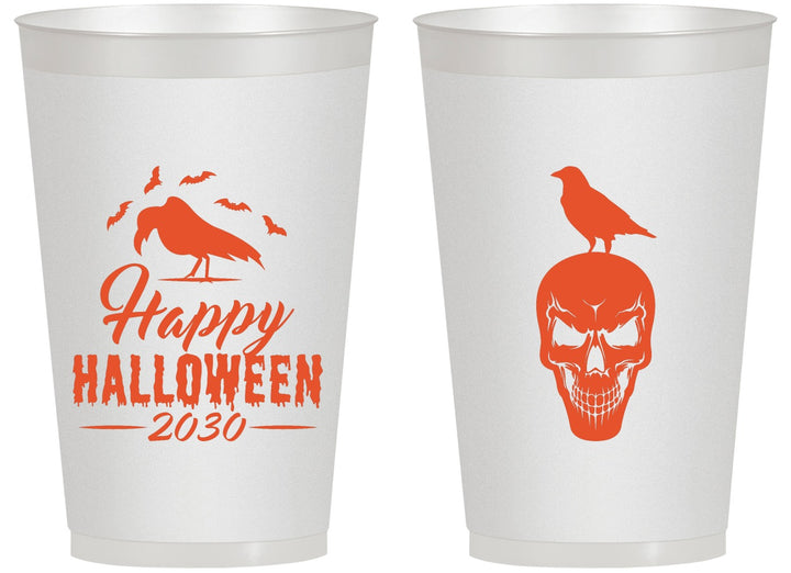 Personalized Halloween 14 oz Frosted Cups - Skeleton | 250056