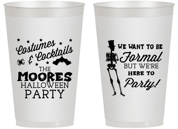 Personalized Halloween 14 oz Frosted Cups - Skeleton | 250057