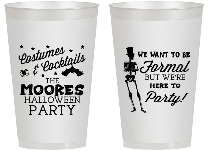 Personalized Halloween 14 oz Frosted Cups - Skeleton | 250057