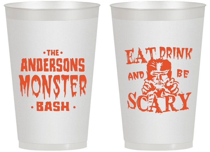 Personalized Halloween 14 oz Frosted Cups - Werewolf Monster | 250064