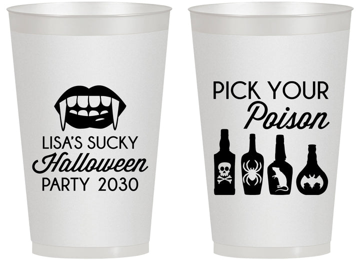 Personalized Halloween 14 oz Frosted Cups - Pick Your Poison | 250065