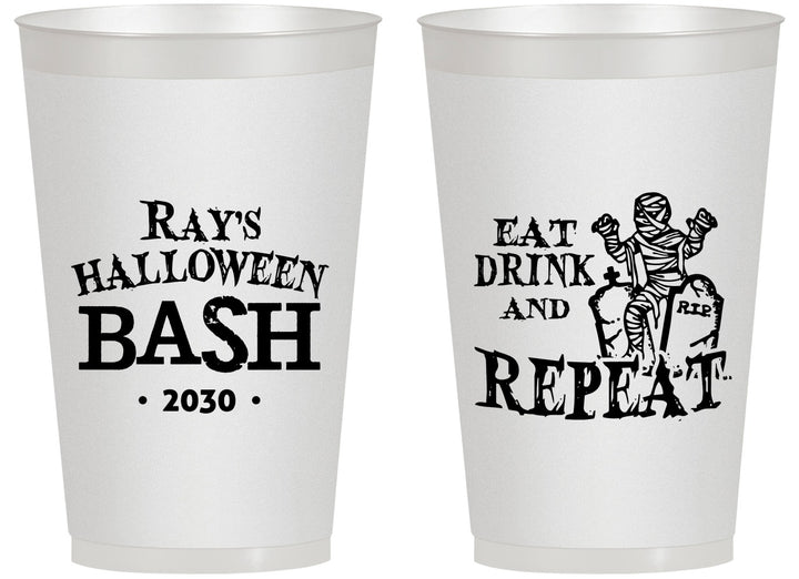 Personalized Halloween 14 oz Frosted Cups - Mummy | 250066