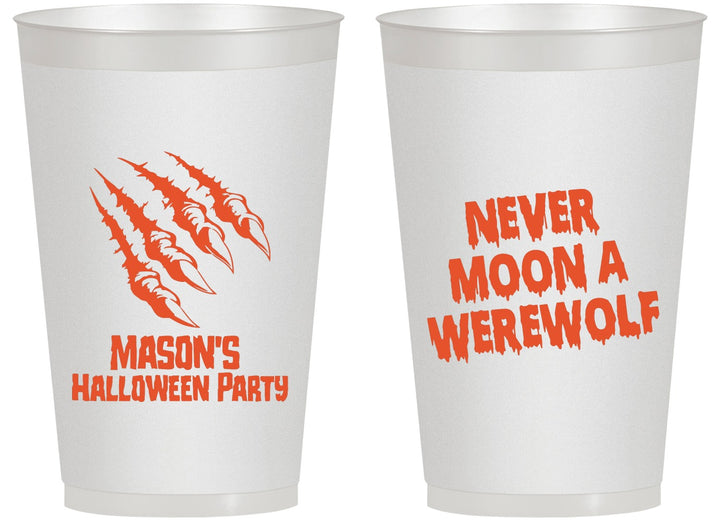 Personalized Halloween 14 oz Frosted Cups - Werewolf | 250068
