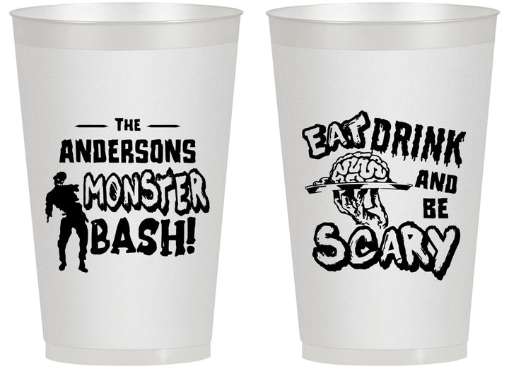 Personalized Halloween 14 oz Frosted Cups - Eat Drink Be Scary | 250070