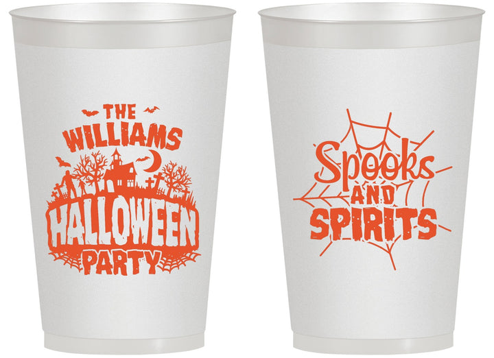 Personalized Halloween 14 oz Frosted Cups - Spooks Spirits | 250072