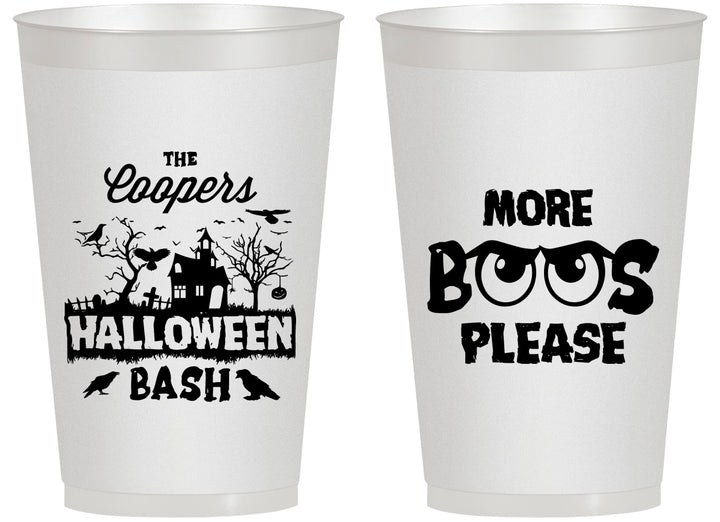 Personalized Halloween 14 oz Frosted Cups - Haunted House | 250075