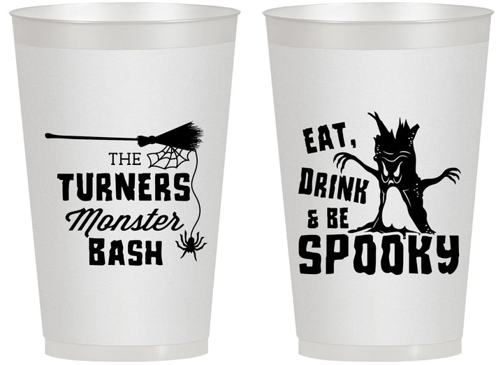 Personalized Halloween 14 oz Frosted Cups - Eat Drink Be Spooky | 250077