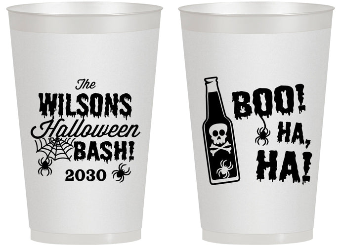 Personalized Halloween 14 oz Frosted Cups - Boo Skeleton | 250078