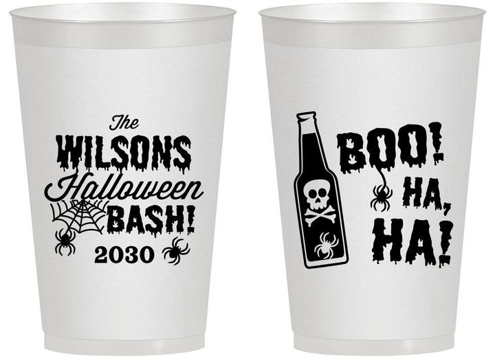 Personalized Halloween 14 oz Frosted Cups - Boo Skeleton | 250078