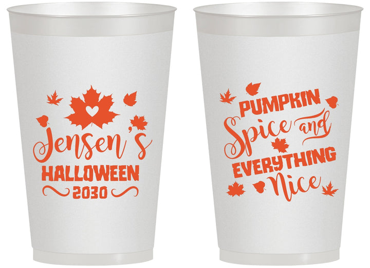 Personalized Halloween 14 oz Frosted Cups - Pumpkin | 250080
