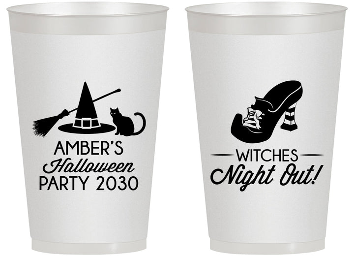 Personalized Halloween 14 oz Frosted Cups - Witches Night Out | 250083
