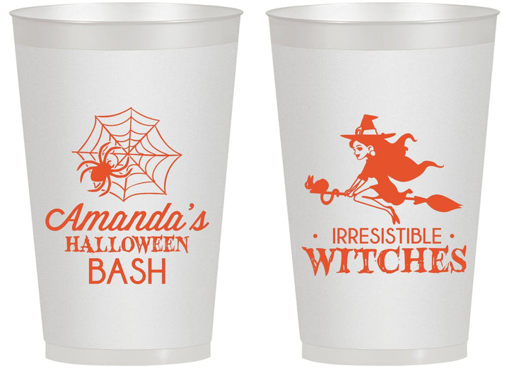 Personalized Halloween 14 oz Frosted Cups - Witches | 250092
