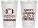Personalized Thanksgiving 14 oz Frosted Cups - Football Turkey | 260010