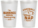 Personalized Thanksgiving 14 oz Frosted Cups - Football Turkey | 260012