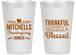 Personalized Thanksgiving 14 oz Frosted Cups - Thankful Blessed | 260032