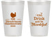 Personalized Thanksgiving 14 oz Frosted Cups - Eat Drink Thankful | 260036