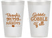 Personalized Thanksgiving 14 oz Frosted Cups - Gobble Gobble | 260044