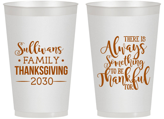 Personalized Thanksgiving 14 oz Frosted Cups - Thankful | 260048