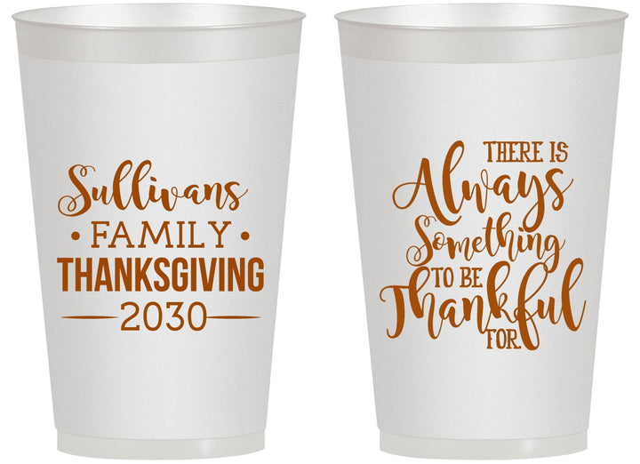 Personalized Thanksgiving 14 oz Frosted Cups - Thankful | 260048