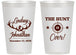 Personalized Wedding 14 oz Frosted Cups - The Hunt Is Over | 266
