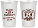 Personalized Wedding 14 oz Frosted Cups - The Hunt Is Over | 272