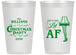 Personalized Christmas 14 oz Frosted Cups - Lit Af | 280011