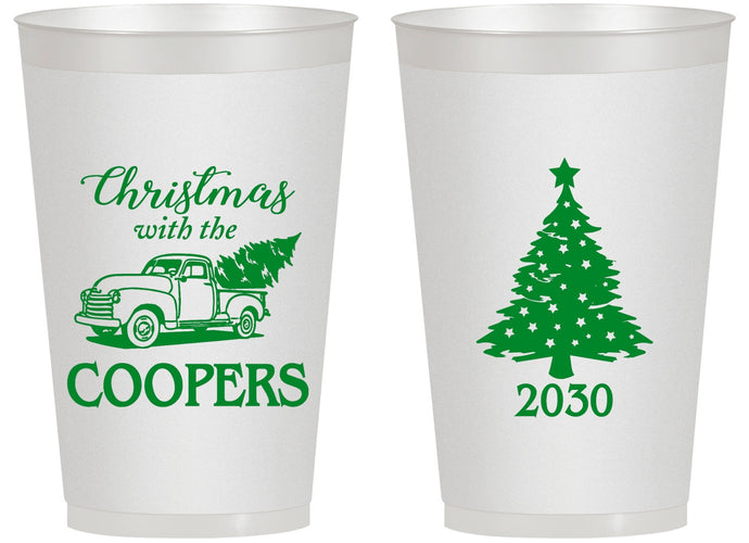 Personalized Christmas 14 oz Frosted Cups - Naughty Af | 280025