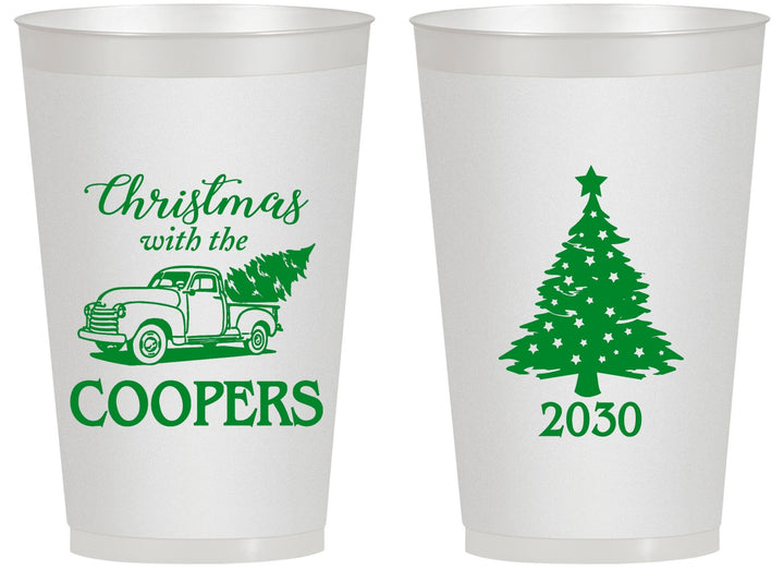 Personalized Christmas 14 oz Frosted Cups - Naughty Af | 280025