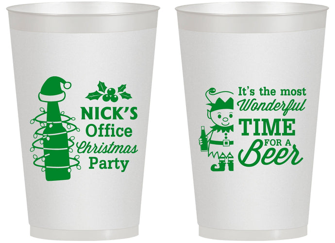 Personalized Christmas 14 oz Frosted Cups - Elf | 280029