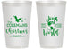 Personalized Christmas 14 oz Frosted Cups - Joy To The World | 280045