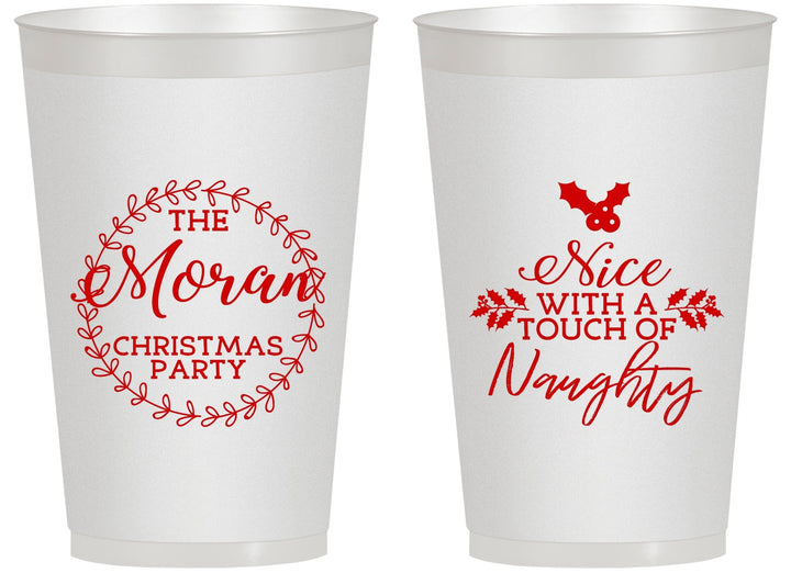 Personalized Christmas 14 oz Frosted Cups - Touch Of Naughty | 280048