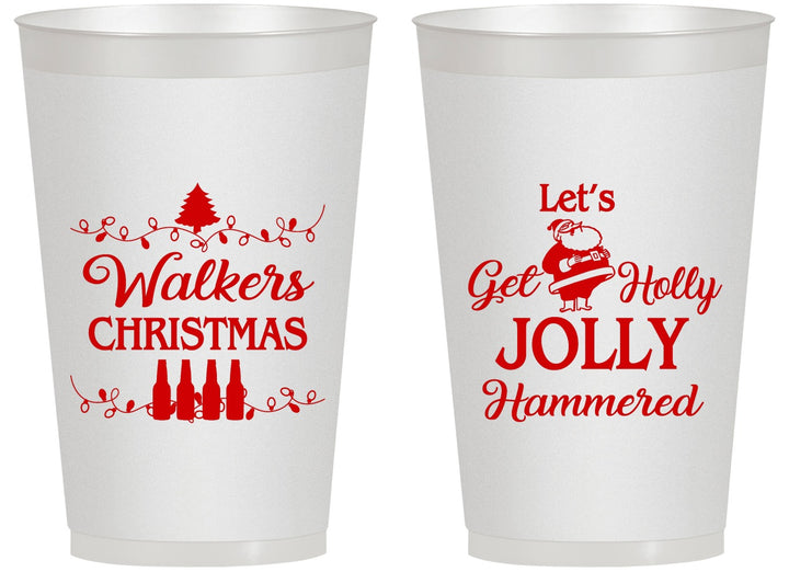 Personalized Christmas 14 oz Frosted Cups - Let Is Snow | 280050