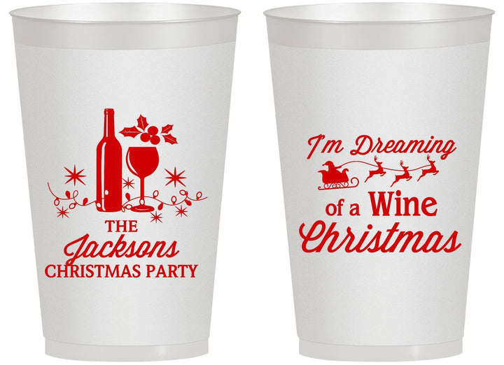Personalized Christmas 14 oz Frosted Cups - Bah Hum Bug | 280056
