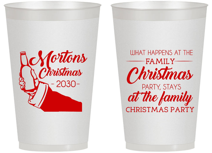 Personalized Christmas 14 oz Frosted Cups - Santa Claus | 280060