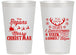 Personalized Christmas 14 oz Frosted Cups - Reindeer | 280062