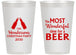 Personalized Christmas 14 oz Frosted Cups - Wonderful Time For A Beer | 280064