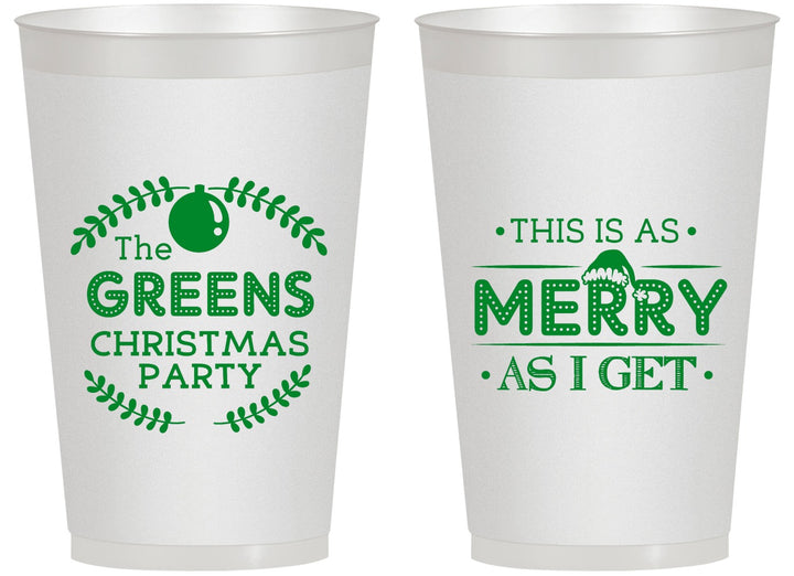 Personalized Christmas 14 oz Frosted Cups - Merry As I Get | 280065