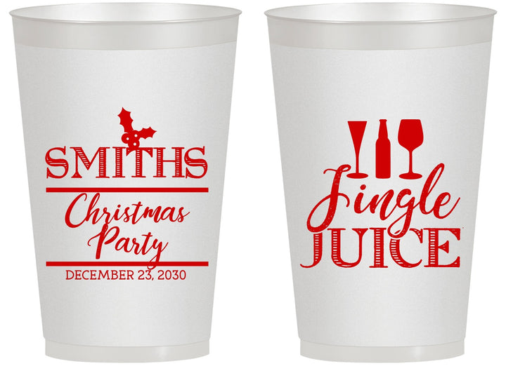 Personalized Christmas 14 oz Frosted Cups - Jingle Juice | 280066